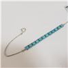 Image 2 : SILVER TURQUOISE(3.85CT) BRACELET (LENGTH 7INCHES)