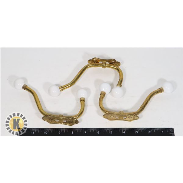 LOT OF X3 WALL MOUNT GOLD TONE HANGER