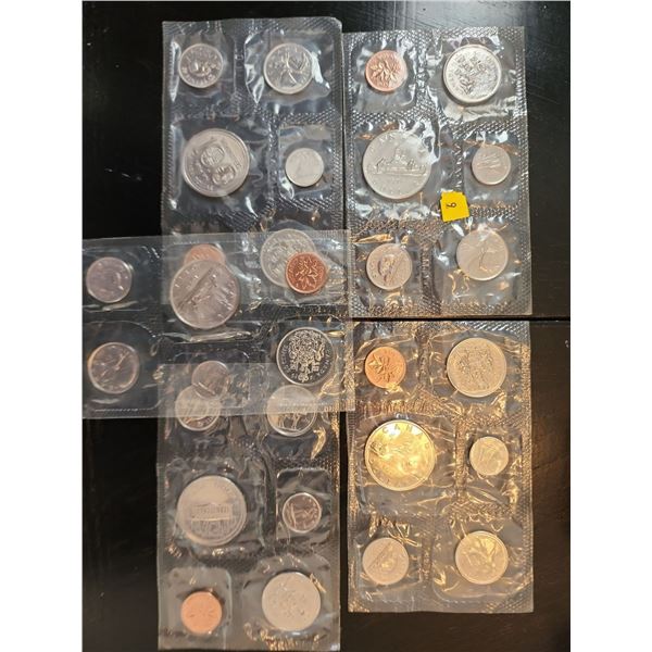 Canadian Proof Set Collection 1973 1974 1976 1978 1979