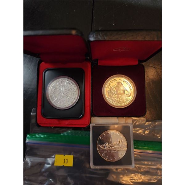 50% Canadian Silver Dollars 1978, 1979,1984