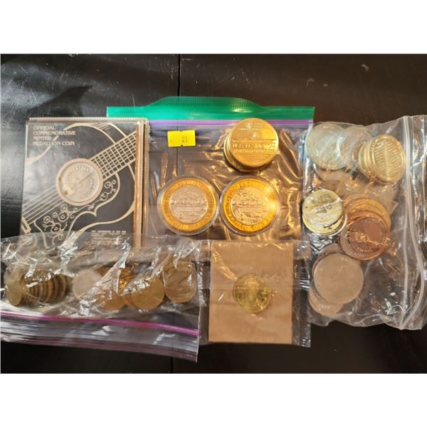 Collectors Token Collection Edgewater Casino 999 Fine Silver Tokens