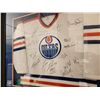Image 2 : Framed Oilers Autographed Jersey  41 x 41 Wayne Gretsky Paul Coffee Mark Messiah Grant Fuhr Dave Hun