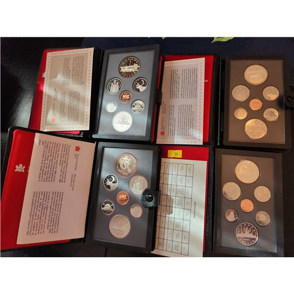 Royal Canadian Mint Double Dollar Proof Sets 1983 1983 1984 1985 1986