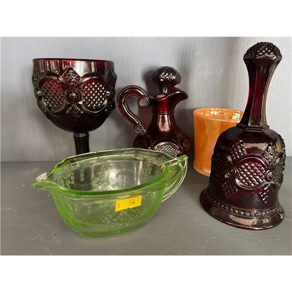 Ruby and Uranium Glass Collection