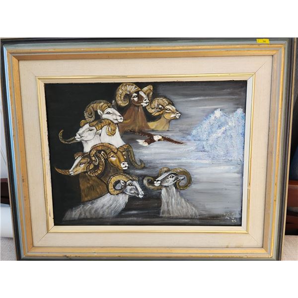 Canadian Artist D.T. A Meeting Of Sheep 23L x 20T