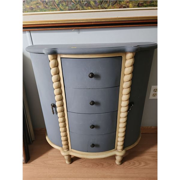 Chalk Painted Curio Cabinet 30L x 12D x 31T