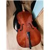 Image 1 : Cello In Pieces - Needs Repair But Appears Intact No Breakage On Wood Base - Presto Carrying Case