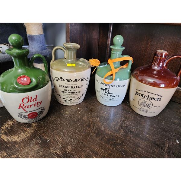 Crock Pottery Old Rarity Wisky Bottles