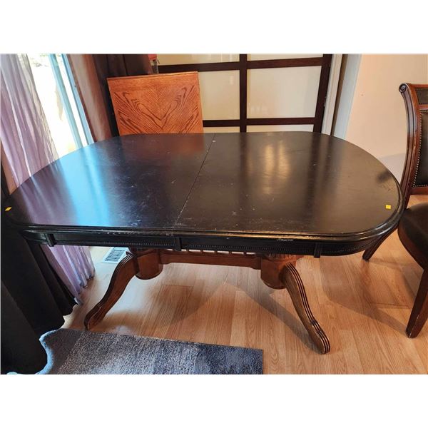 Dining Table With Leaf 61L x 41W x 31H Painted Top