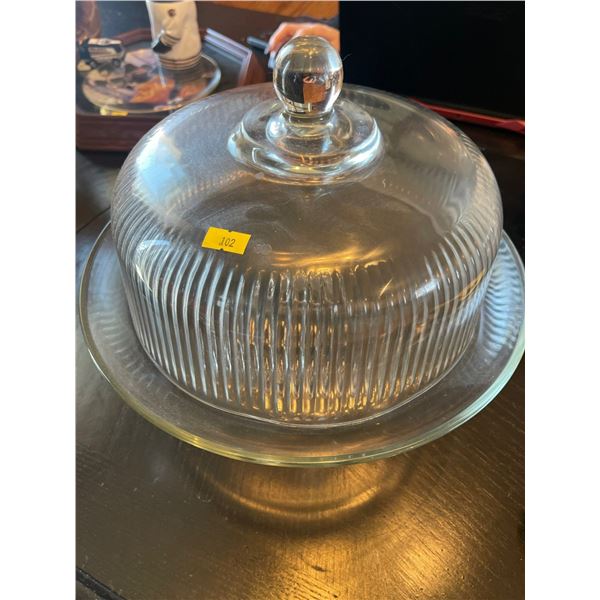 Vintage Glass Cake Plate