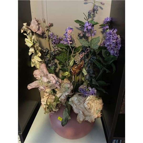 Purple and Dusty Rose Dried Flower Arrangement