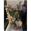 Image 1 : Purple and Dusty Rose Dried Flower Arrangement
