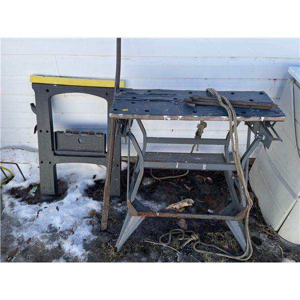 Work Mate and Sawhorse and Crowbar