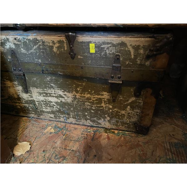 Green Antique Mystery Chest - contents included !