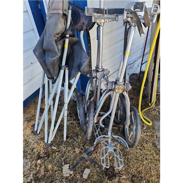 2 Vintage Pull Golf Carts