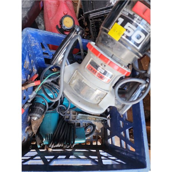 Craftsman Router and Black and Decker Drills