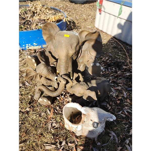 Elephant and Misc Garden Decor