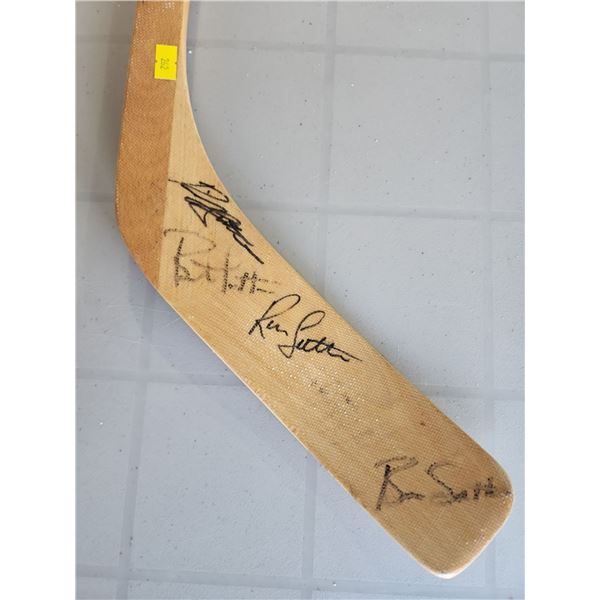 Brian Ron Rick Darryl Sutter Brothers Signed Artis Hockey Stick
