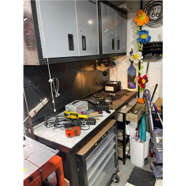 Craftsman Garage-Storage Shop Counter and Overhead Cabinets