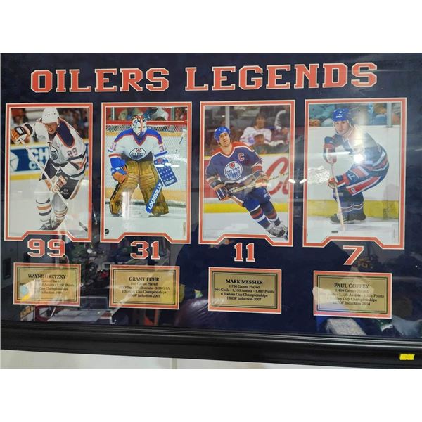 Oilers Legends 314 Gretzky Grant Fuhr Mark Messier Paul Coffee 36 x 24