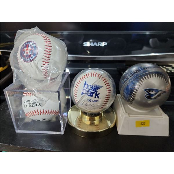 Collector Souvenir Baseballs Toronto Bluejays Houston Astros