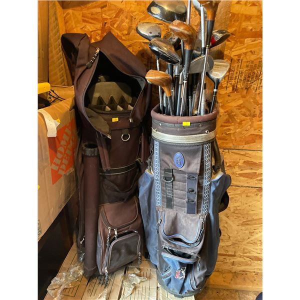 Vintage Golf Club Collection with 2 bags