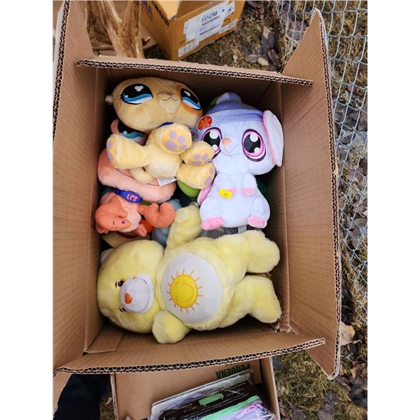 Two Box of Misc Stuffed Animals