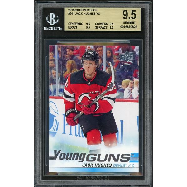 2019 Upper Deck Young Guns Jack Hughes - BGS 9.5