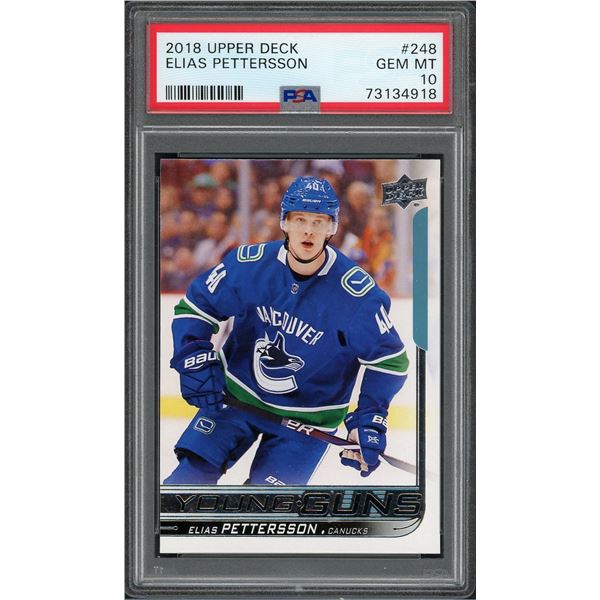 2018 Upper Deck Elias Pettersson Young Guns - PSA 10