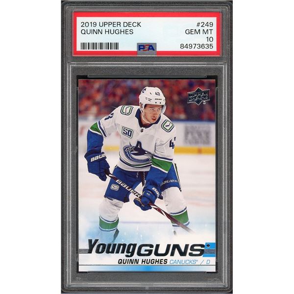 2019 Upper Deck Young Guns Quinn Hughes - PSA 10