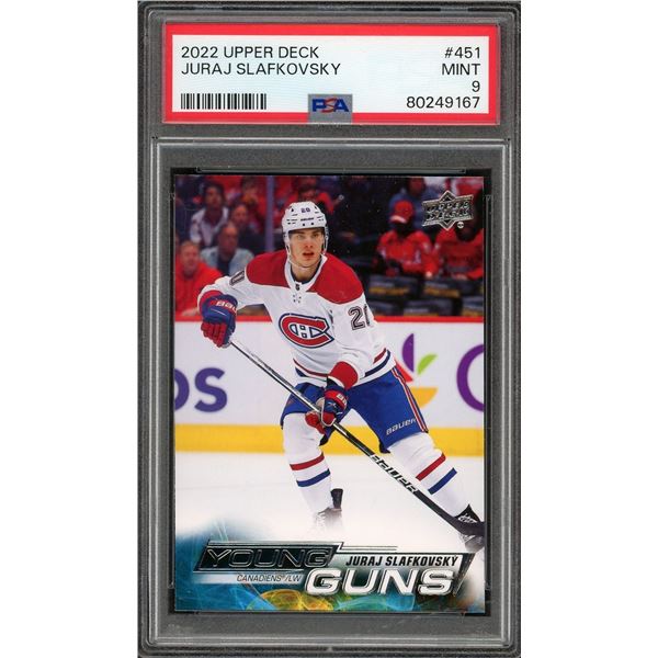 2022 Upper Deck Young Guns Juraj Slafkovsky - PSA 9