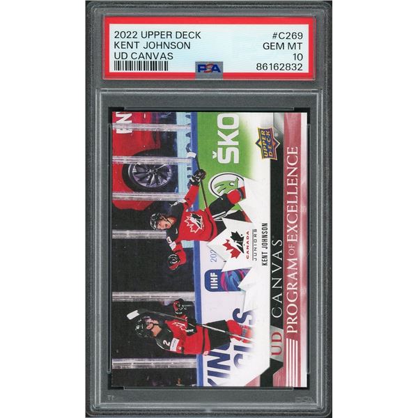 2022 Upper Deck Canvas Program of Excellence Kent Johnson - PSA 10
