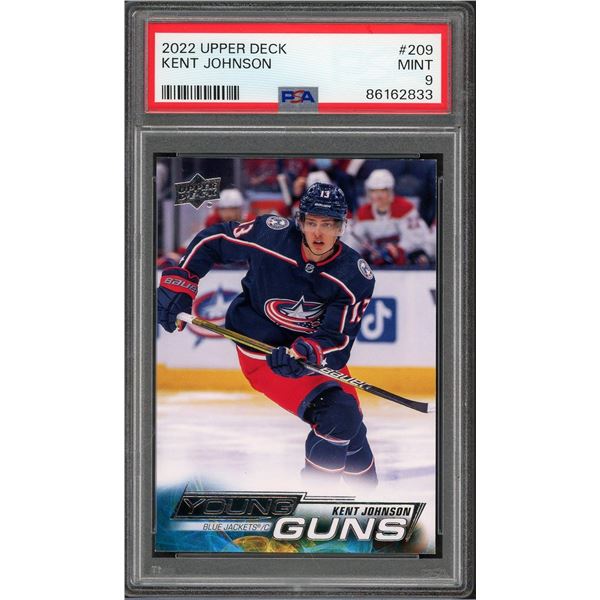 2022 Upper Deck Young Guns Kent Johnson - PSA 9