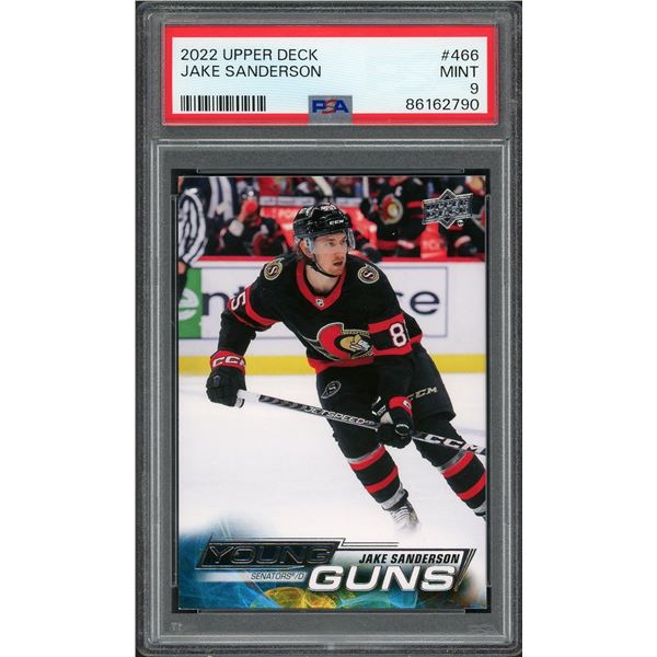 2022 Upper Deck Young Guns Jake Sanderson - PSA 9