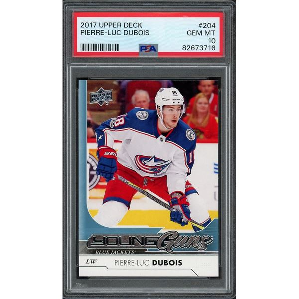 2017 Upper Deck Young Guns Pierre-Luc Dubois - PSA 10
