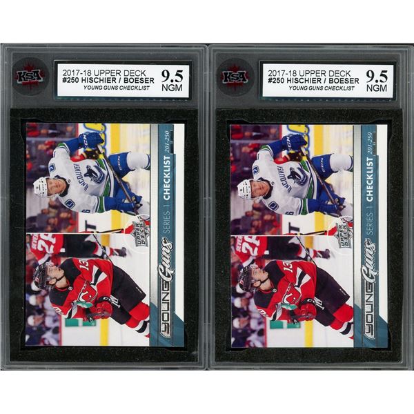 2017 Upper Deck Young Guns series 1 checklist x2 - KSA 9.5