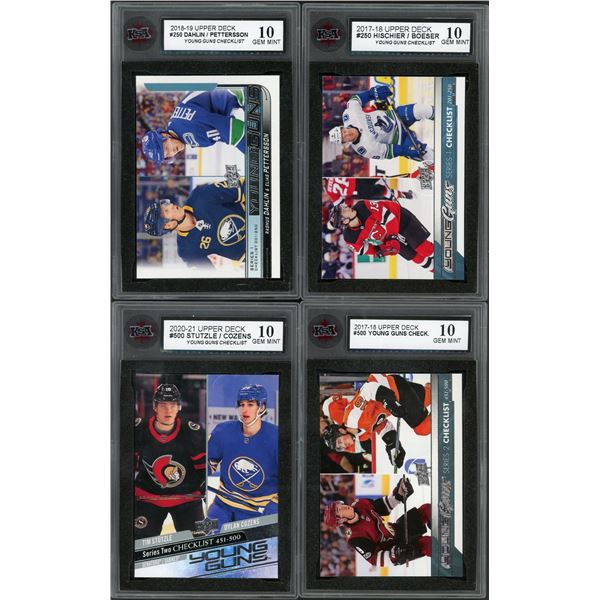 Lot of 4 Upper Deck NHL Young Guns Checklists - KSA 10s!