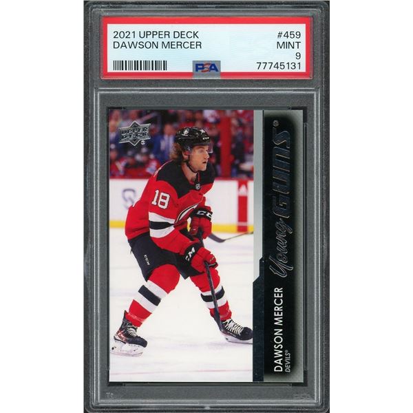 2021 Upper Deck Young Guns Dawson Mercer - PSA 9