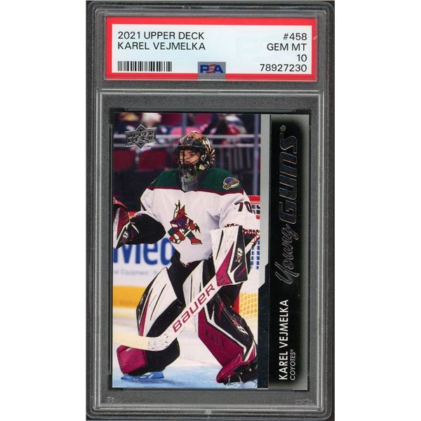 2021 Upper Deck Young Guns Karel Vejmelka - PSA 10