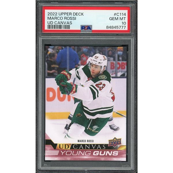 2022 Upper Deck Young Guns Canvas Marco Rossi - PSA 10
