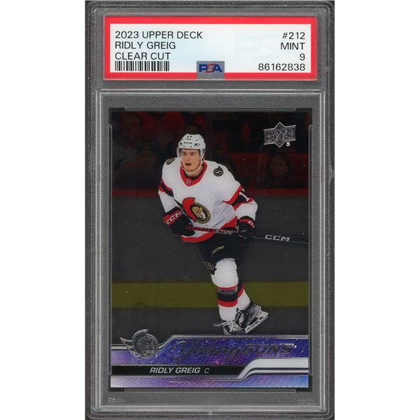 2023 Upper Deck Young Guns Ridly Greig CLEAR CUT - PSA 9
