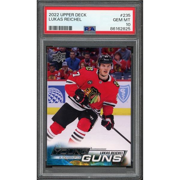 2022 Upper Deck Young Guns Lukas Reichel - PSA 10