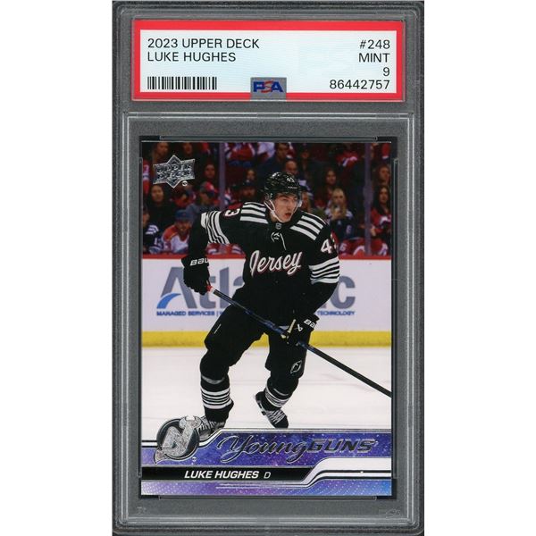 2023 Upper Deck Young Guns Luke Hughes - PSA 9