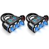 Image 1 : NEW 2PK 3 CAR CIGARETTE SOCKET W/ 2 USB