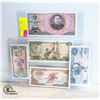 Image 1 : 5 BILL SET OF NORTH KOREAN BILLS $1 $5 $10 $50 &