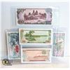 Image 2 : 5 BILL SET OF NORTH KOREAN BILLS $1 $5 $10 $50 &