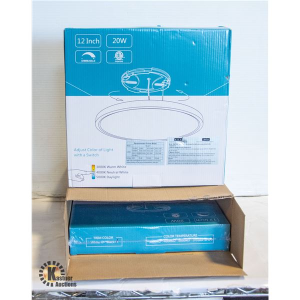 NEW REPACKED 4PK 12" FLUSH MOUNT CEILING