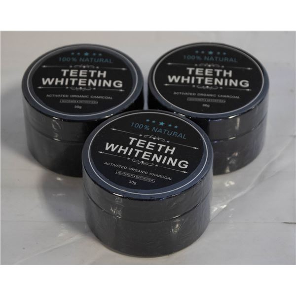 3 NEW TEETH WHITENING ACTIVATED CHARCOAL