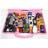 PINK CASE WITH ASSORTED ESTATE HOTWHEELS/