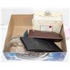 Image 1 : BLACK LEATHER CC POUCH, NOTARY PUNCH, TRINKET BOX